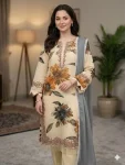 2FANCY MUSLIN EMBROIDERY LACE WORK TOP PALAZZO WITH DUPATTA FESTIVE WEAR WHOLESALE PRICE ETHNIC GARMENT (1)