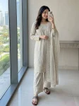 2FANCY NATURAL CREPE EMBROIDERY 3 MM SEQUENCE WORK WITH CUTWORK TOP PATIYALA WITH DUPATTA FESTIVE WEAR WHOLESALE PRICE ETHNIC GARMENT (7)