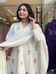 2FANCY SLUB COTTON EMBROIDERY WORK TOP BOTTOM WITH DUPATTA FESTIVE WEAR WHOLESALE PRICE ETHNIC GARMENT (12)