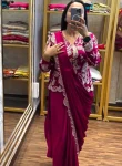 2MODERN CHINON EMBROIDERY WORK READY TO WEAR SAREE WITH STITCHED BLOUSE AND KOTI FESTIVE WEAR WHOLESALE PRICE ETHNIC GARMENT (18)