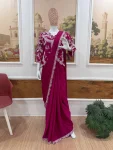 2MODERN CHINON EMBROIDERY WORK READY TO WEAR SAREE WITH STITCHED BLOUSE AND KOTI FESTIVE WEAR WHOLESALE PRICE ETHNIC GARMENT (18)