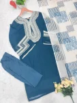 2MODERN FAUX GEORGETTE EMBROIDERY SEQUENCE WORK TOP BOTTOM WITH DUPATTA FESTIVE WEAR WHOLESALE PRICE ETHNIC GARMENT (5)