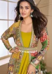 2MODERN GEORGETTE PLAIN TOP WITH VICHITRA DHAGA + SEQUENCE EMBROIDERY WITH HAND WORK SHRUG FESTIVE WEAR WHOLESALE PRICE ETHNIC GARMENT (7)