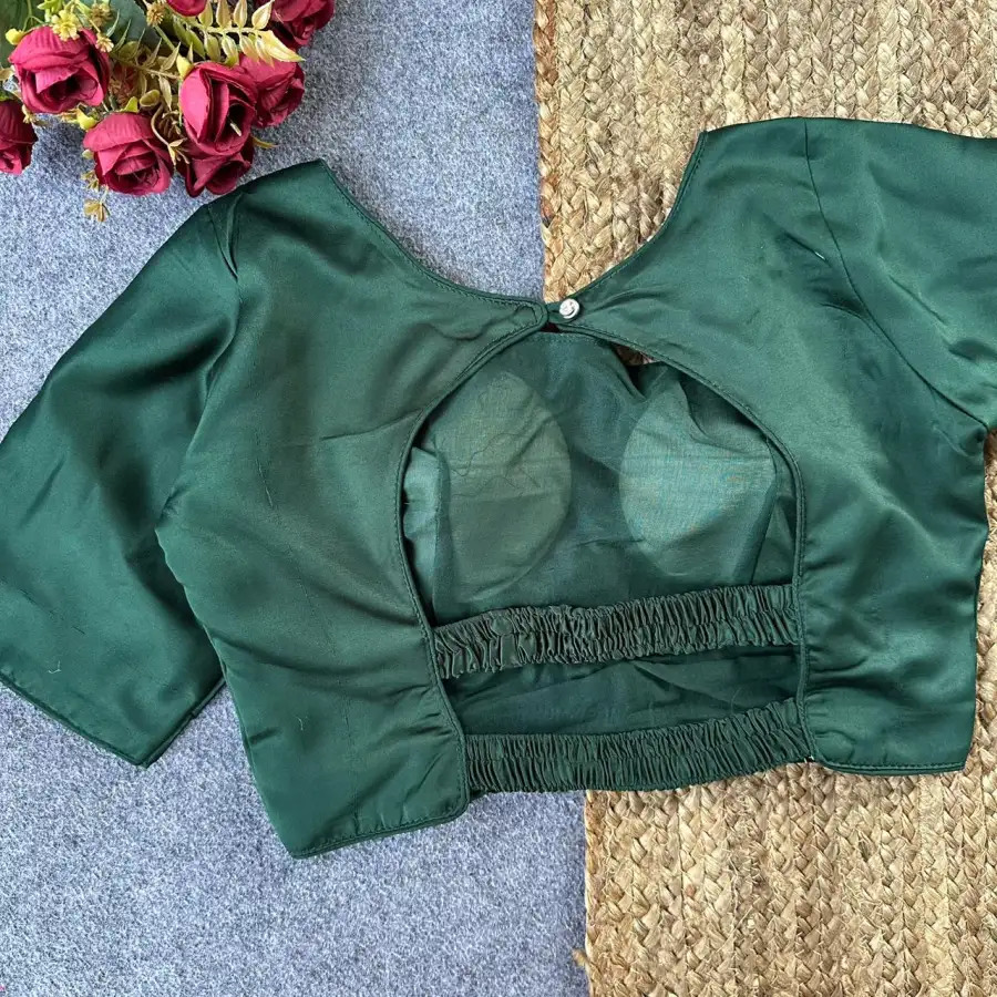 2MODERN MALAI SATIN PLAIN STITCHED BLOUSE PARTY WEAR WHOLESALE PRICE ETHNIC GARMENT (10)