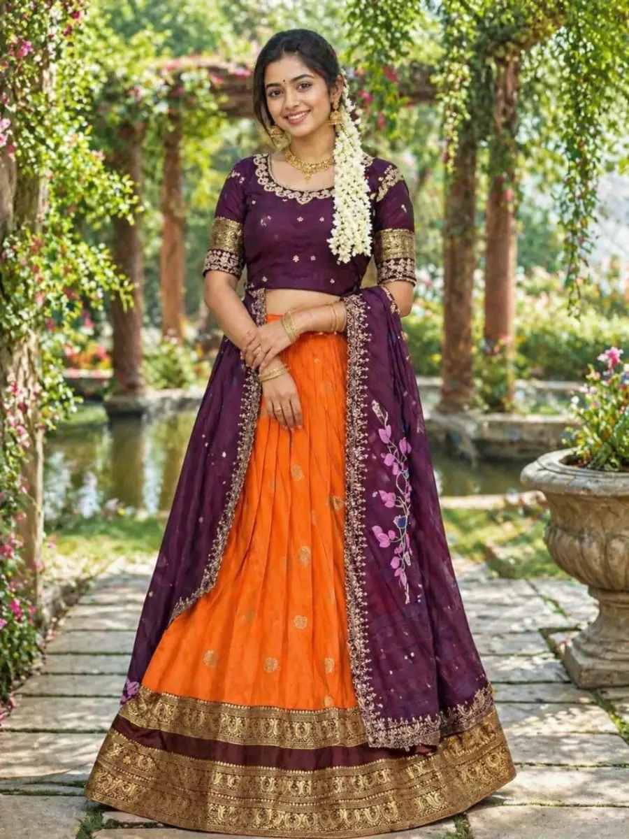 2MODERN RANGOLI SILK EMBROIDERY WORK LEHENGA CHOLI WITH DUPATTA WEDDING WEAR WHOLESALE PRICE ETHNIC GARMENT (1)