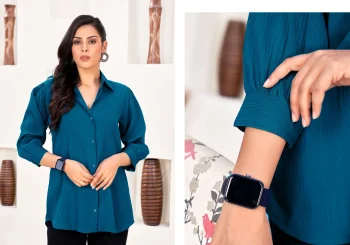 MODERN RINKAL COTTON PLAIN TOP BLUE