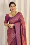 2MOST PICKED LICHI SILK JACQUARD WORK SAREE WITH UNSTITCHED BLOUSE FESTIVE WEAR WHOLESALE PRICE ETHNIC GARMENT (9)