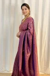 2MOST PICKED LICHI SILK JACQUARD WORK SAREE WITH UNSTITCHED BLOUSE FESTIVE WEAR WHOLESALE PRICE ETHNIC GARMENT (9)