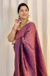 2MOST PICKED LICHI SILK JACQUARD WORK SAREE WITH UNSTITCHED BLOUSE FESTIVE WEAR WHOLESALE PRICE ETHNIC GARMENT (9)