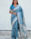 2MOST PICKED LICHI SILK JACQUARD WORK SAREE WITH UNSTITCHED BLOUSE WEDDING WEAR WHOLESALE PRICE ETHNIC GARMENT (27)