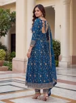 2NEW ARRIVAL FENDY SILK EMBROIDERY SEQUENCE ZARI WORK GOWN BOTTOM WITH DUPATTA FESTIVE WEAR WHOLESALE PRICE ETHNIC GARMENT (36)