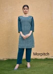 NEW ARRIVAL GEORGETTE CHIKAN EMBROIDERY WORK TOP PENT SET MORPICH