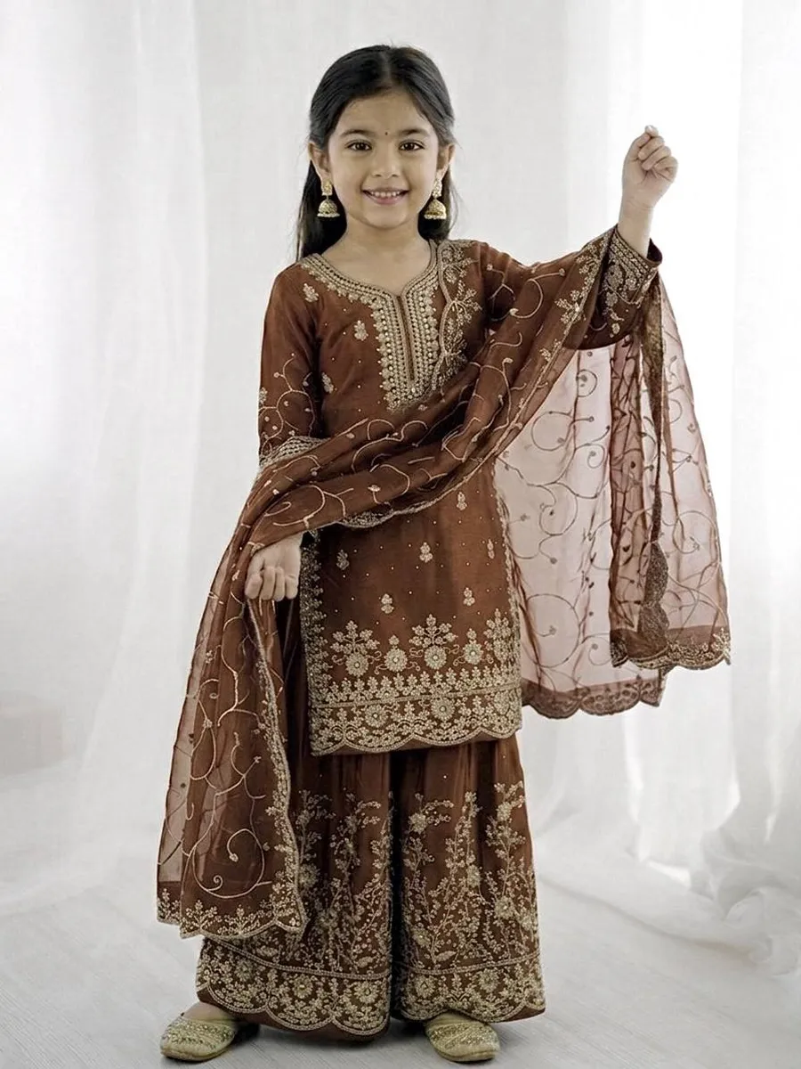 2NEW ARRIVAL GMY SILK EMBROIDERY SEQUENCE WORK MOTHDER DAUGHTER SET FESTIVE WEAR WHOLESALE PRICE ETHNIC GARMENT (10)