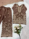 2NEW ARRIVAL GMY SILK EMBROIDERY SEQUENCE WORK MOTHDER DAUGHTER SET FESTIVE WEAR WHOLESALE PRICE ETHNIC GARMENT (11)