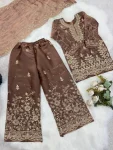 2NEW ARRIVAL GMY SILK EMBROIDERY SEQUENCE WORK MOTHDER DAUGHTER SET FESTIVE WEAR WHOLESALE PRICE ETHNIC GARMENT (11)
