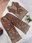 2NEW ARRIVAL GMY SILK EMBROIDERY SEQUENCE WORK MOTHDER DAUGHTER SET FESTIVE WEAR WHOLESALE PRICE ETHNIC GARMENT (11)