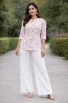 NEW ARRIVAL RAYON DIGITAL PRINT WORK TOP PALAZZO SET PINK