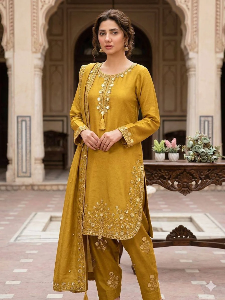 2RICH LOOK CHINON SEQUENCE EMBROIDERY WORK TOP PATIYALA WITH DUPATTA FESTIVE WEAR WHOLESALE PRICE ETHNIC GARMENT (4)
