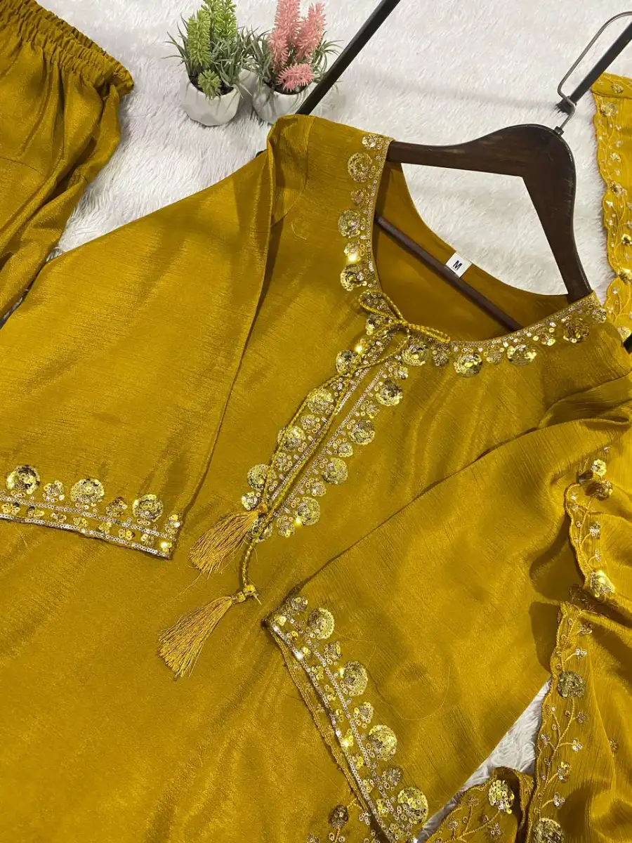 2RICH LOOK CHINON SEQUENCE EMBROIDERY WORK TOP PATIYALA WITH DUPATTA FESTIVE WEAR WHOLESALE PRICE ETHNIC GARMENT (6)