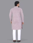 2RICH LOOK COTTON CHIKANKARI EMBROIDERY WORK MEN’S KURTA PAYJAMA FESTIVE WEAR WHOLESALE PRICE ETHNIC GARMENT (16)