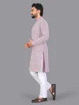 2RICH LOOK COTTON CHIKANKARI EMBROIDERY WORK MEN’S KURTA PAYJAMA FESTIVE WEAR WHOLESALE PRICE ETHNIC GARMENT (16)