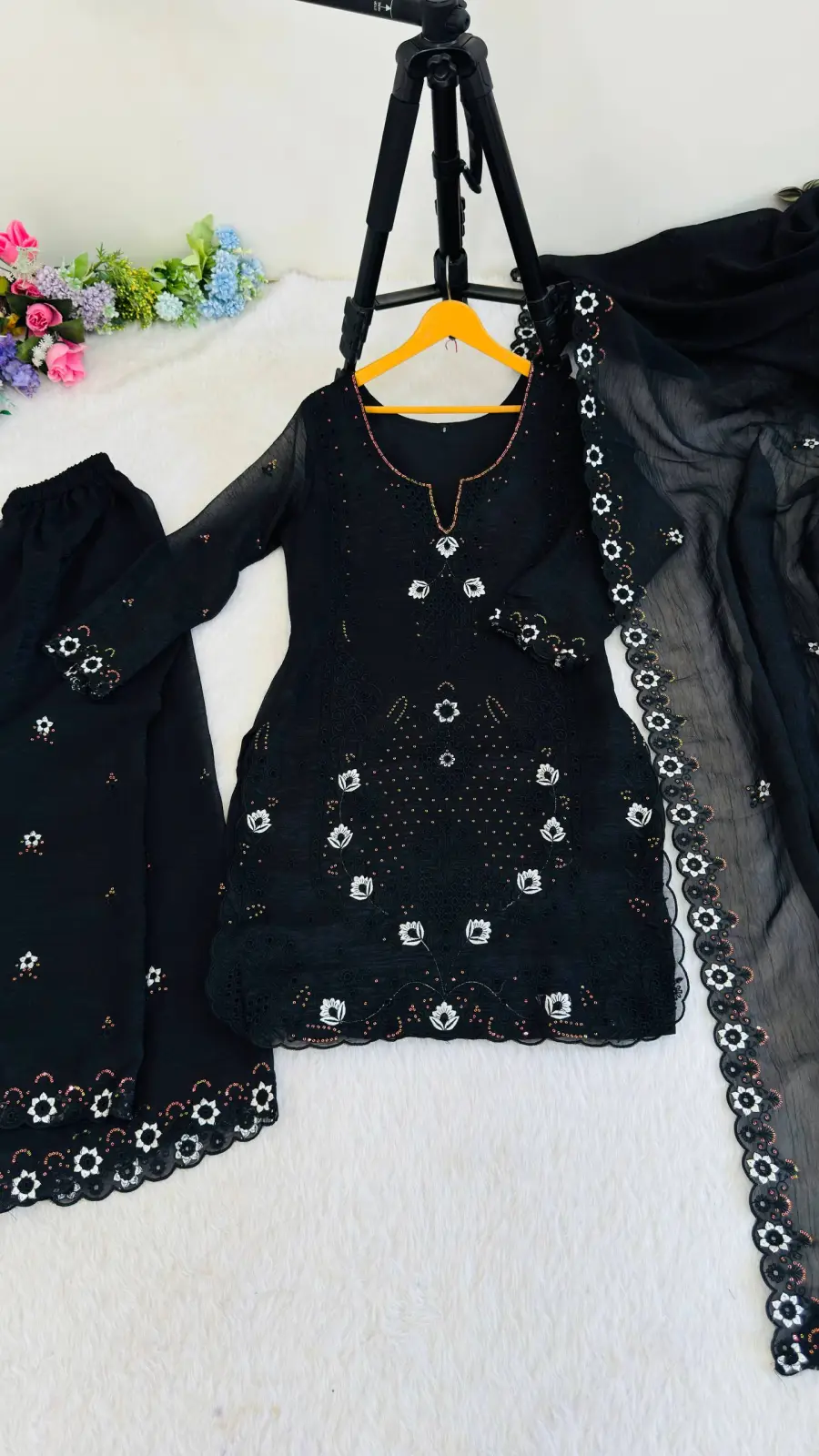 2RICH LOOK CRUNCHY SILK THREAD & SEQUENCE WORK TOP PALAZZO WITH DUPATTA FESTIVE WEAR WHOLESALE PRICE ETHNIC GARMENT (14)