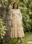 2RICH LOOK MUSLIN SILK GINGHAM PRINT WORK ONE PIECE DRESS DAILY WEAR WHOLESALE PRICE ETHNIC GARMENT (9)