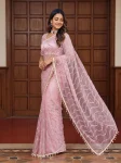 2RICH LOOK NET BEADS ,SEQUENCE, PEARLS EMBROIDERY WORK SAREE WITH UNSTITCHED BLOUSE PARTY WEAR WHOLESALE PRICE ETHNIC GARMENT (24)