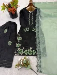 2RICH LOOK ROMAN GLASS EMBROIDERY SEQUENCE WITH RIVET MOTI WORK TOP PATIYALA WITH DUPATTA FESTIVE WEAR WHOLESALE PRICE ETHNIC GARMENT (25)