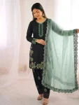 2RICH LOOK ROMAN GLASS EMBROIDERY SEQUENCE WITH RIVET MOTI WORK TOP PATIYALA WITH DUPATTA FESTIVE WEAR WHOLESALE PRICE ETHNIC GARMENT (25)