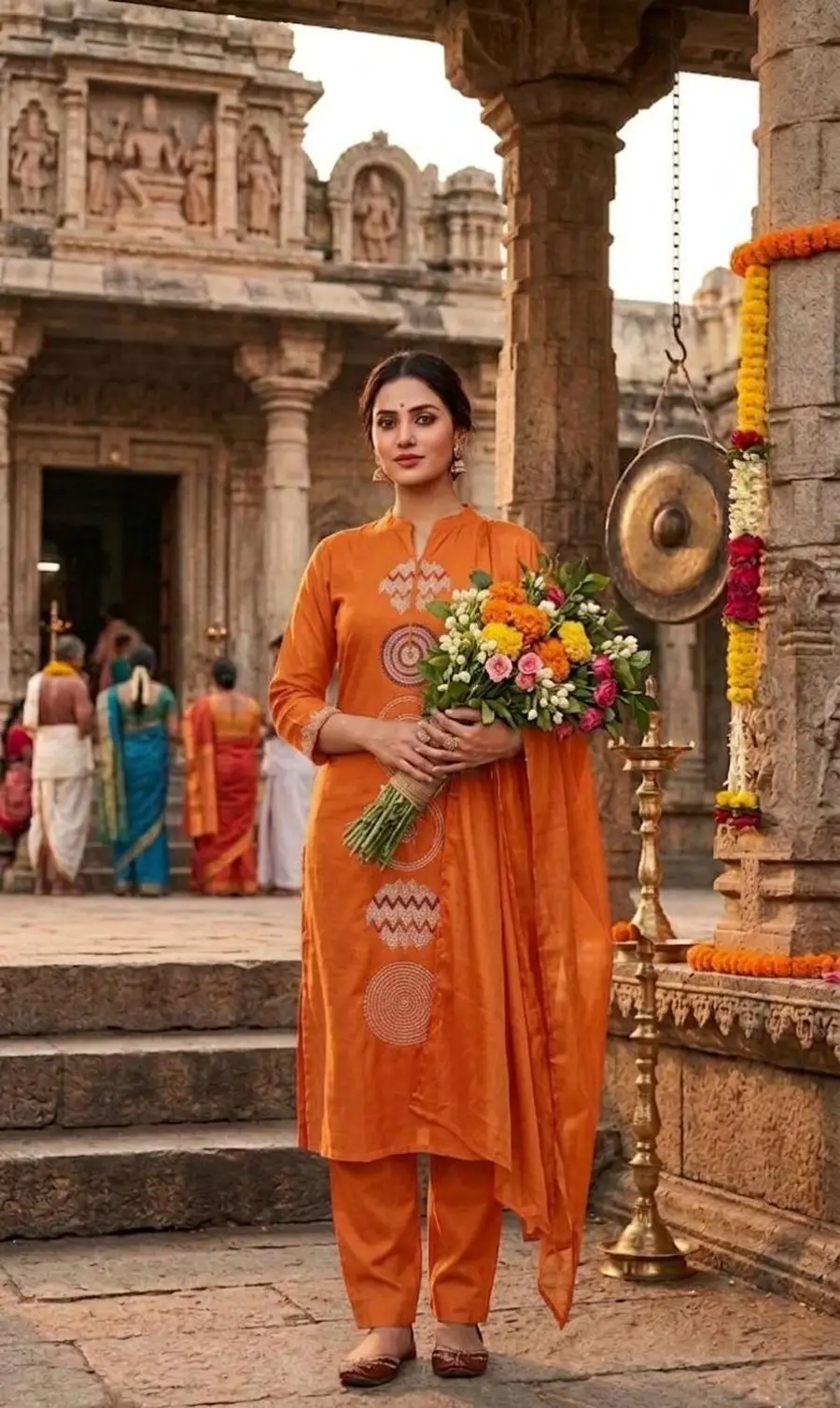 2RICH LOOK SLUB COTTON EMBROIDERY WORK TOP BOTTOM WITH DUPATTA FESTIVE WEAR WHOLESALE PRICE ETHNIC GARMENT (8)