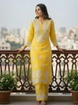 2TRENDING COTTON EMBROIDERY WORK KURTI PALAZZO SET CASUAL WEAR WHOLESALE PRICE ETHNIC GARMENT (11)