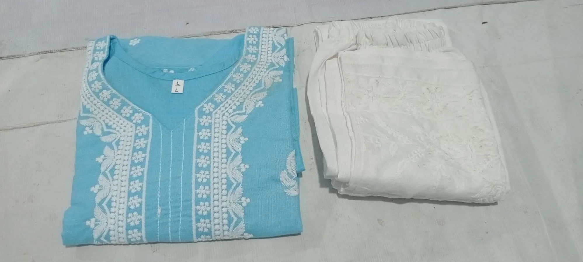 2TRENDING COTTON EMBROIDERY WORK TOP BOTTOM SET DAILY WEAR WHOLESALE PRICE ETHNIC GARMENT (5)
