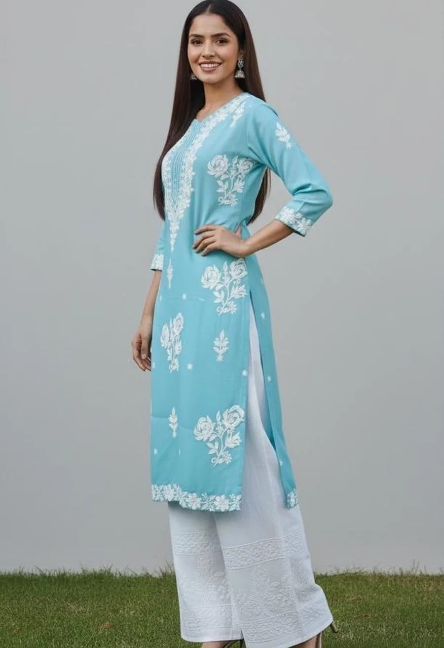 2TRENDING COTTON EMBROIDERY WORK TOP BOTTOM SET DAILY WEAR WHOLESALE PRICE ETHNIC GARMENT (6)
