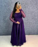 2TRENDING FENDY SILK SEQUENCE AND BEADS WORK GOWN WITH DUPATTA AND WAIST BELT FESTIVE WEAR WHOLESALE PRICE ETHNIC GARMENT (10)