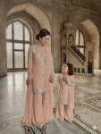 2TRENDING GEORGETTE SEQUENCE EMBROIDERY WORK MOTHER DAUGHTER SET FESTIVE WEAR WHOLESALE PRICE ETHNIC GARMENT (22)