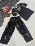 2TRENDING JAPAN SATIN EMBROIDERY SEQUENCE WORK TOP PATIYALA WITH DUPATTA FESTIVE WEAR WHOLESALE PRICE ETHNIC GARMENT (32)
