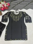 2TRENDING JAPAN SATIN EMBROIDERY SEQUENCE WORK TOP PATIYALA WITH DUPATTA FESTIVE WEAR WHOLESALE PRICE ETHNIC GARMENT (32)