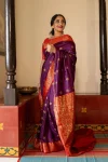 2TRENDING LICHI SILK JACQUARD WORK SAREE WITH UNSTITCHED BLOUSE FESTIVE WEAR WHOLESALE PRICE ETHNIC GARMENT (8)