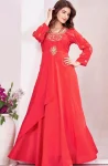TRENDING MUSLIN EMBROIDERY WOEK GOWN RANI