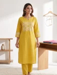 2TRENDING TESLA SILK EMBROIDERY WORK CO-ORD SET DAILY WEAR WHOLESALE PRICE ETHNIC GARMENT (9)