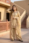 30DESIGNER ROMAN GLASS EMBROIDERY SEQUENCE WITH FANCY CUT WORK TOP PALAZZO WITH DUPATTA FESTIVE WEAR WHOLESALE PRICE ETHNIC GARMENT (14)