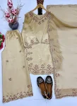 30DESIGNER ROMAN GLASS EMBROIDERY SEQUENCE WITH FANCY CUT WORK TOP PALAZZO WITH DUPATTA FESTIVE WEAR WHOLESALE PRICE ETHNIC GARMENT (14)