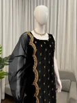 30DESIGNER ROMAN GLASS THREAD & SEQUENCE WORK TOP BOTTOM WITH DUPATTA FESTIVE WEAR WHOLESALE PRICE ETHNIC GARMENT (4)