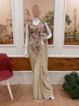 3CLASSIC CHINON EMBROIDERY WORK READY TO WEAR SAREE WITH STITCHED BLOUSE PARTY WEAR WHOLESALE PRICE ETHNIC GARMENT (25)
