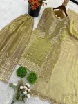 3DESIGNER FENDY SILK EMBROIDERY CODING AND SEQUENCE WORK TOP PALAZZO WITH DUPATTA FESTIVE WEAR WHOLESALE PRICE ETHNIC GARMENT (10)