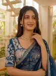 3DESIGNER SATIN SILK SEQUENCE EMBROIDERY WORK SAREE WITH UNSTITCHED BLOUSE PARTY WEAR WHOLESALE PRICE ETHNIC GARMENT (15)