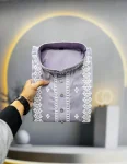 3DESIGNER SOFT SILK EMBROIDERY WORK AND SILVER SEQUENCE WORK MEN’S KURTA PAYJAMA FESTIVE WEAR WHOLESALE PRICE ETHNIC GARMENT (20)