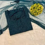 3FANCY BUTTERFLY NET EMBROIDERY WORK TOP WITH DUPATTA FESTIVE WEAR WHOLESALE PRICE ETHNIC GARMENT (11)