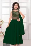 3FANCY CREPE EMBROIDERED WORK KID’S TOP PALAZZO WITH DUPATTA FESTIVE WEAR WHOLESALE PRICE ETHNIC GARMENT (9)